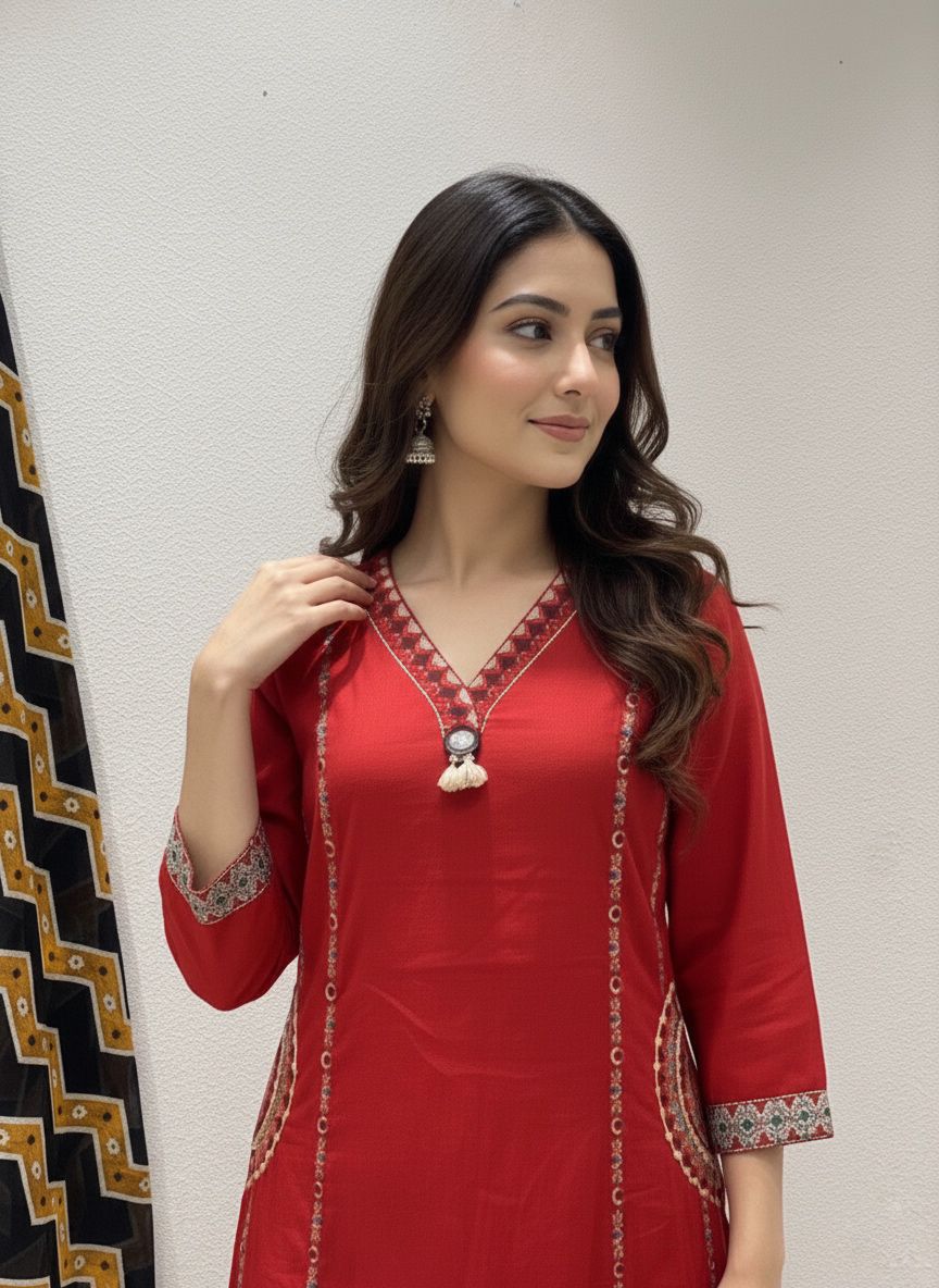 Featuring beautiful Heavy Set which is beautifully decorated All over Handwork🪡on suit Roamn Silk  (SWDH05)