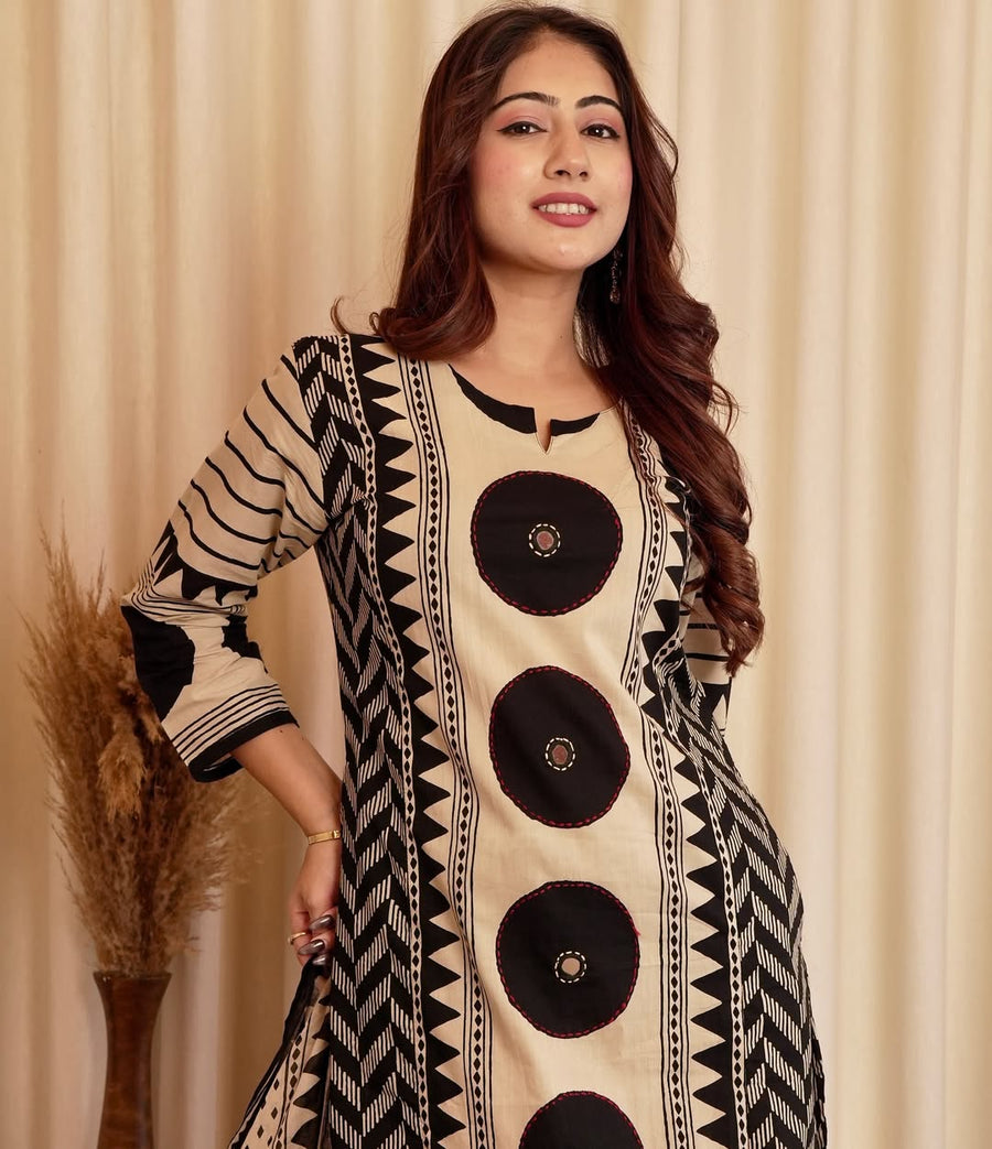 New In Ajrakh Cotton Suit Set  Crafted in 100% pure cotton (RD01)