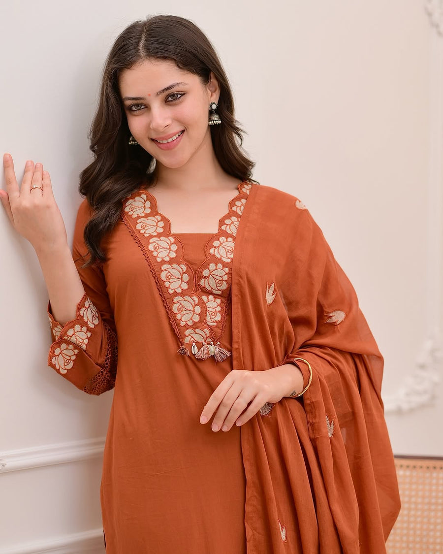 Look straight out of a dreamy movie set as you turn around and walk in this elegant flaired suit! The perfect of traditional wear. (SWSK02)