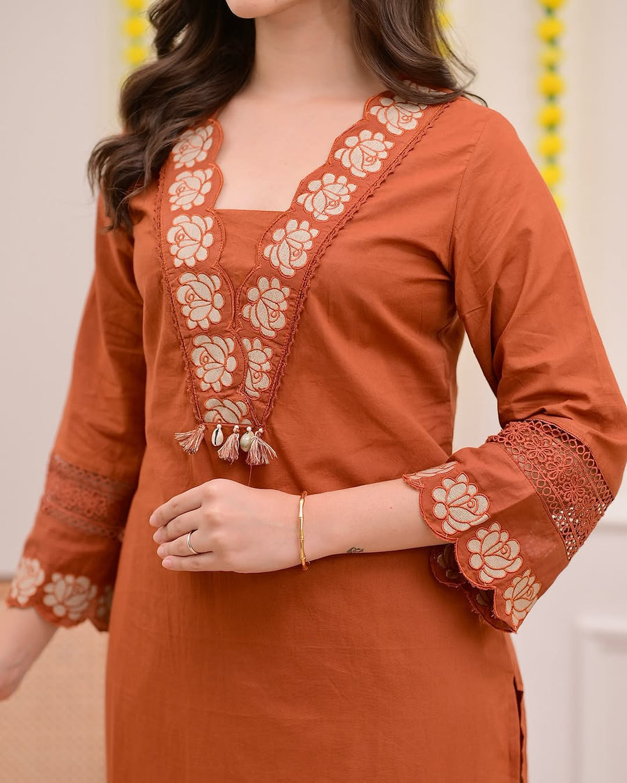 Look straight out of a dreamy movie set as you turn around and walk in this elegant flaired suit! The perfect of traditional wear. (SWSK02)