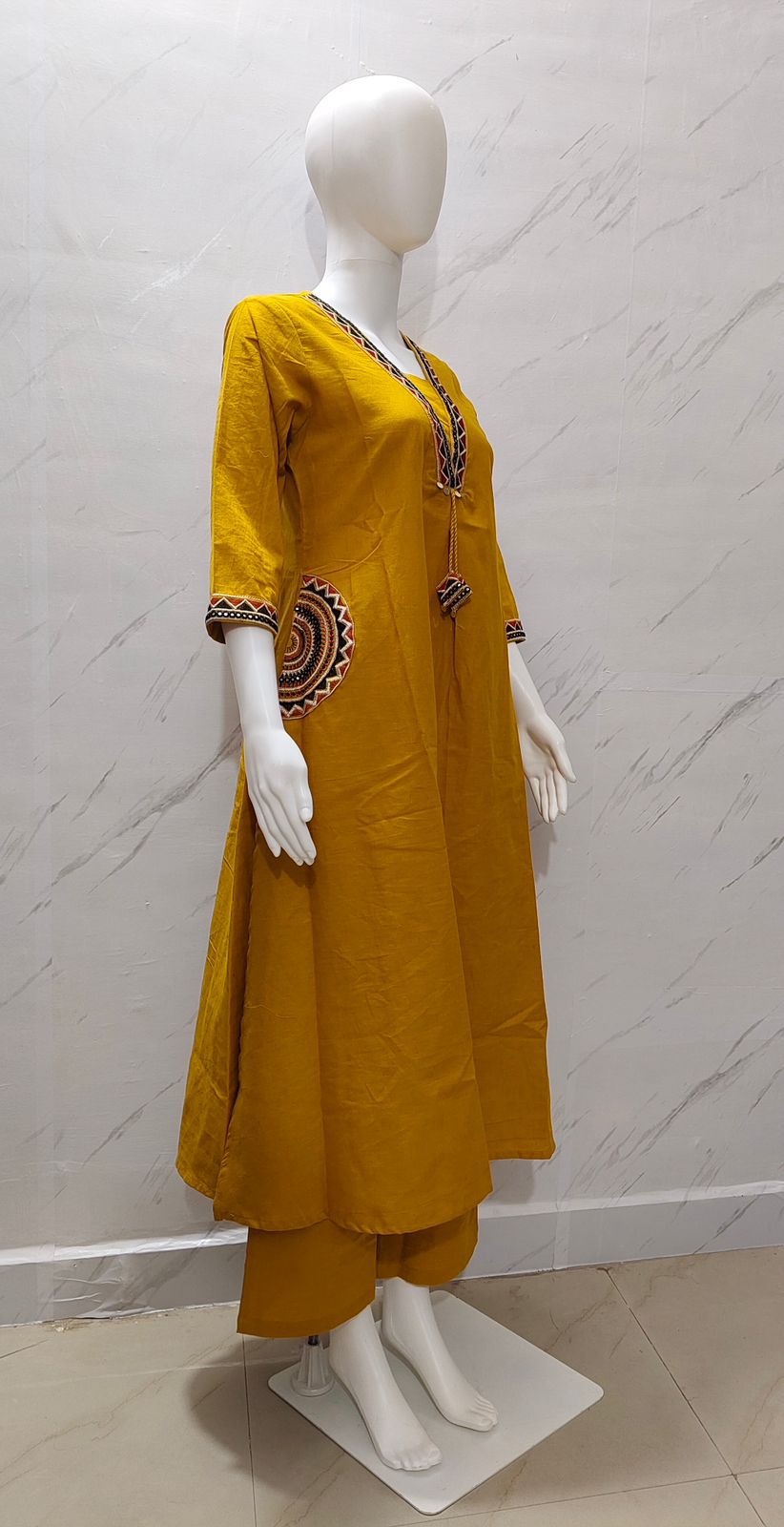 🌹🌹 fine Cotton flex fabric beautiful embroidery on neck, sleeves, pocket Kurti with plazo with cotton cotton flex🌹🌹 (SWSK03)