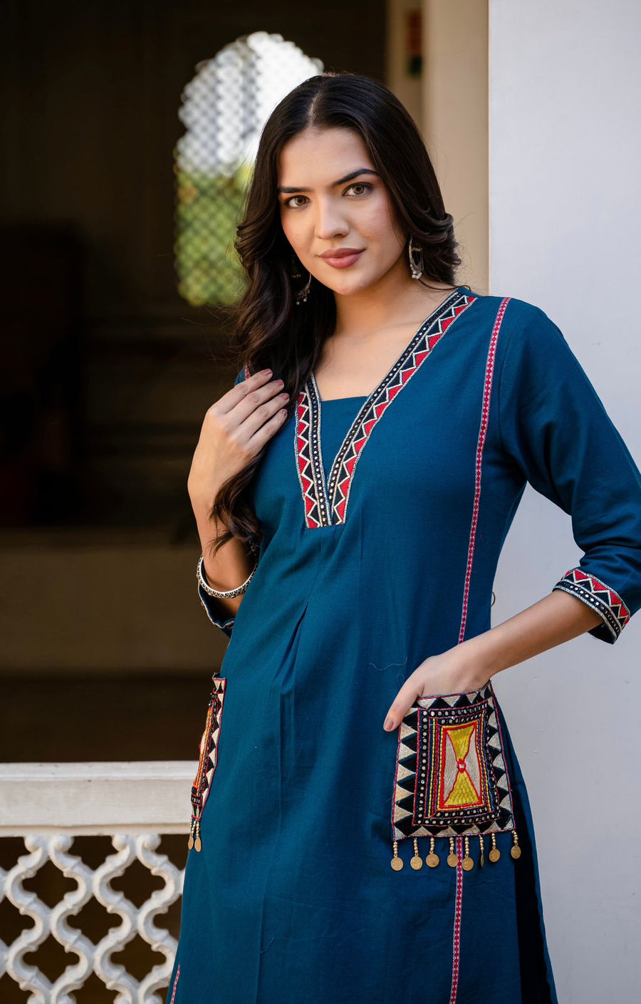 New stylish and affordable beautiful look start a-line set with beautiful elephant print and fabric pure Cotton💃💃 (SWSK05)