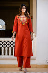 New stylish and affordable beautiful look straight set with beautiful print and fabric pure Cotton💃💃 (SWSK08)