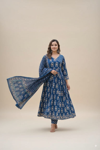 New stylish and affordable beautiful look straight set with beautiful print and fabric pure Cotton💃💃 (SWSK10)