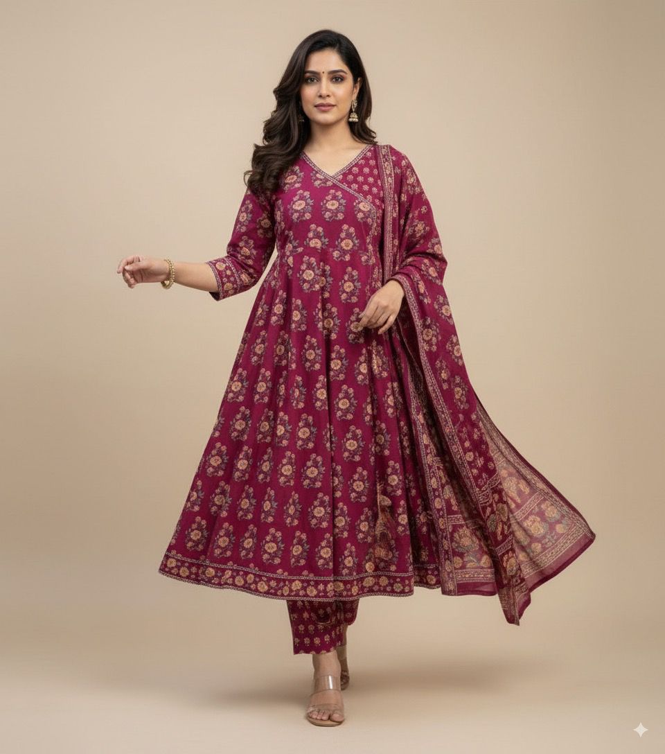 New stylish and affordable beautiful look straight set with beautiful print and fabric pure Cotton💃💃 (SWSK10)