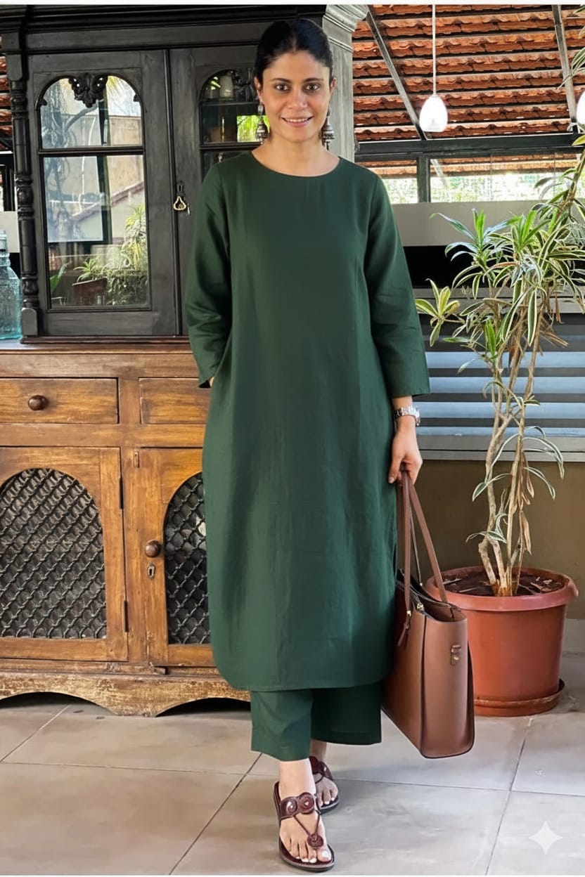 Upgrade your office wear wardrobe with this classy yet chic monochrome pant-set for all day comfort and trendy look🌸🌸 (SWSK13)