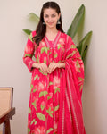 New stylish and affordable beautiful look straight alia cut set with beautiful print and fabric pure Cotton💃💃(SWSK14)