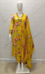 New stylish and affordable beautiful look straight alia cut set with beautiful print and fabric pure Cotton💃💃(SWSK14)