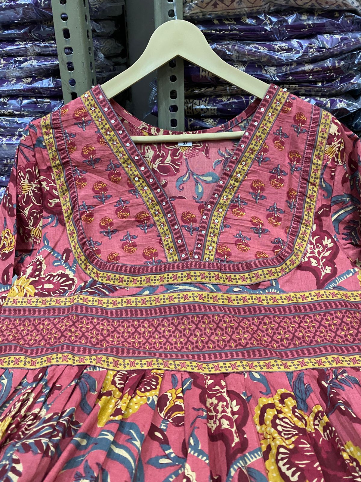 New stylish and affordable beautiful anarkali set with beautiful print and fabric pure Cotton💃💃(SWSK15)