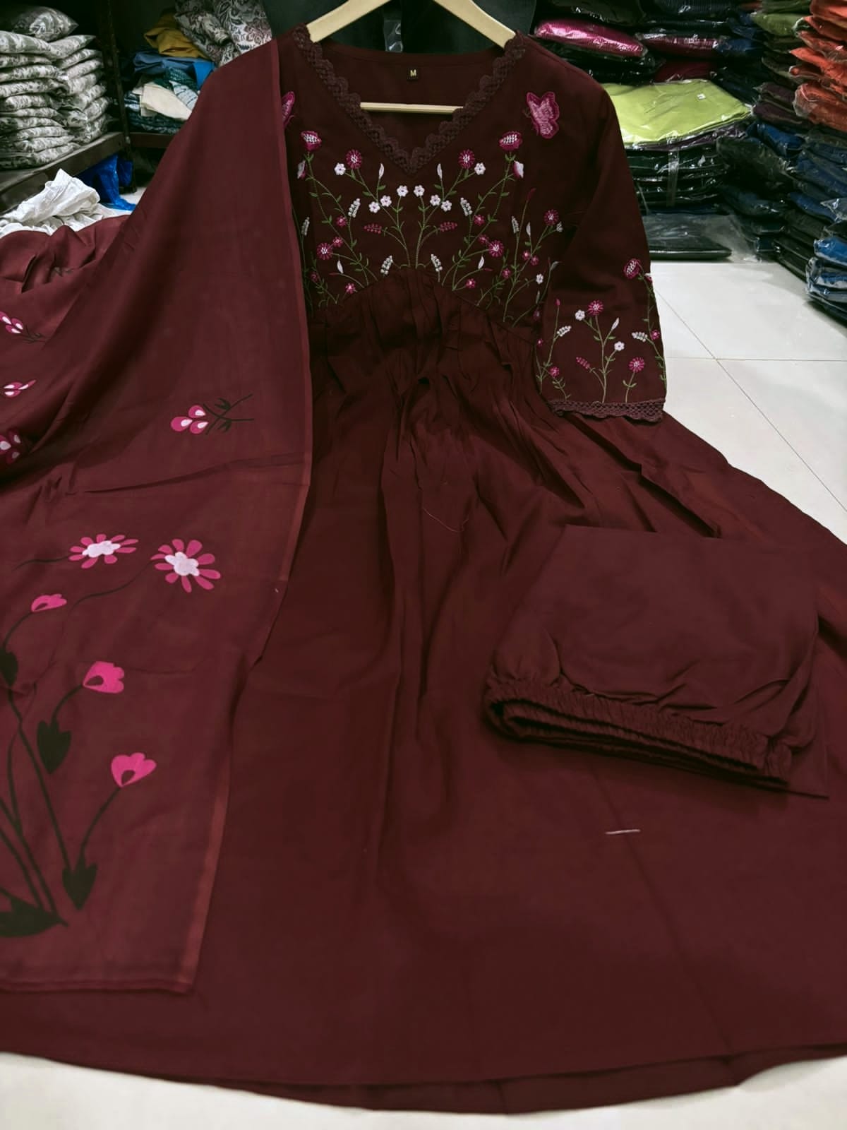 we have included a beautifully cotton malmal printed dupatta Upgrade your wardrobe with this stunning ensemble and step out in style! (SWSK21)