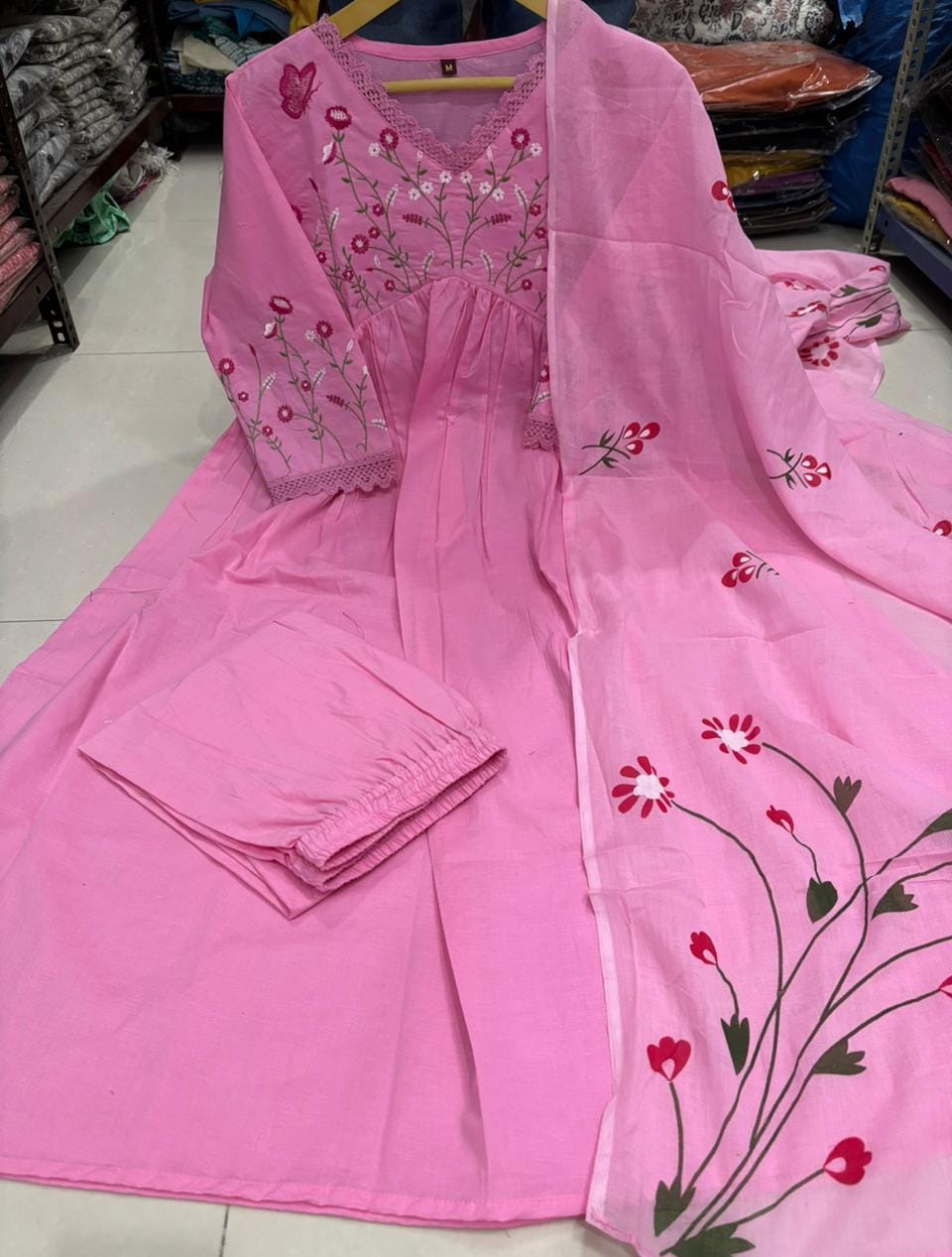 we have included a beautifully cotton malmal printed dupatta Upgrade your wardrobe with this stunning ensemble and step out in style! (SWSK21)