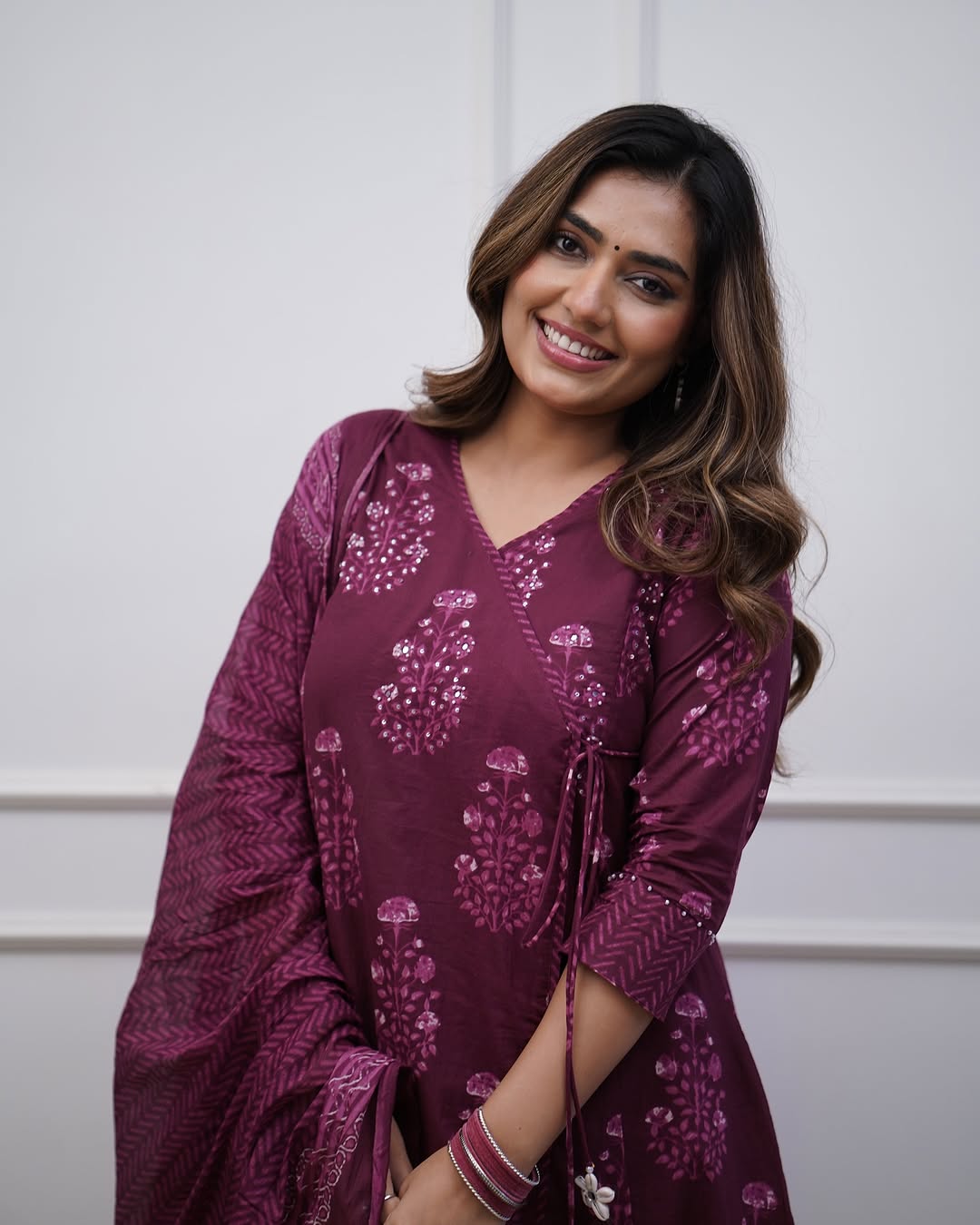 💃Walk Gracefully in our new cotton Angrakha Style Anarkali Dupatta set For All sessions.🌸 (SWSK26)