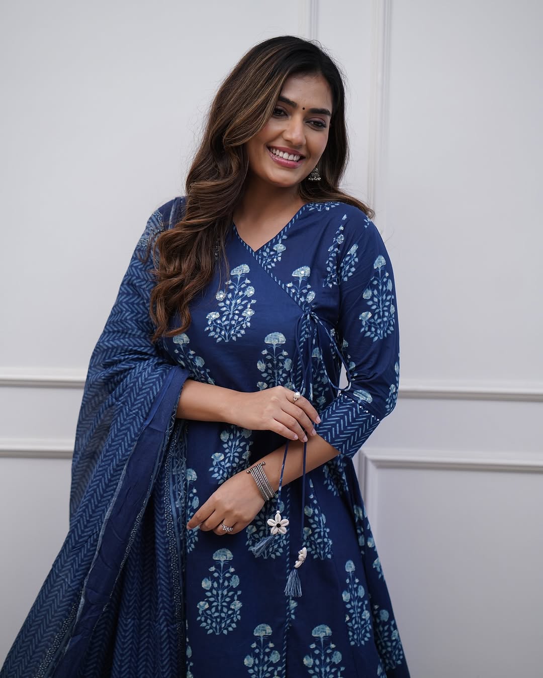 💃Walk Gracefully in our new cotton Angrakha Style Anarkali Dupatta set For All sessions.🌸 (SWSK26)