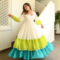 💥Launching New Article Full flair beautiful gown with lace work (SWSK32)