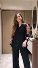 New to our smart premium woven cotton co-ord set with Beautiful Fox Georgette sleeves that's perfect for work to vacation (RD34)