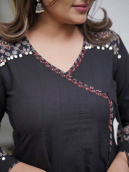 Ajrakh-Inspired Anarkali Set with Printed Dupatta S(RD29)