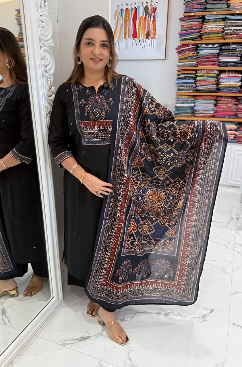 Classic Ethnic Printed Kurta Set with Dupatta for Daily & Festive Wear(RD30)