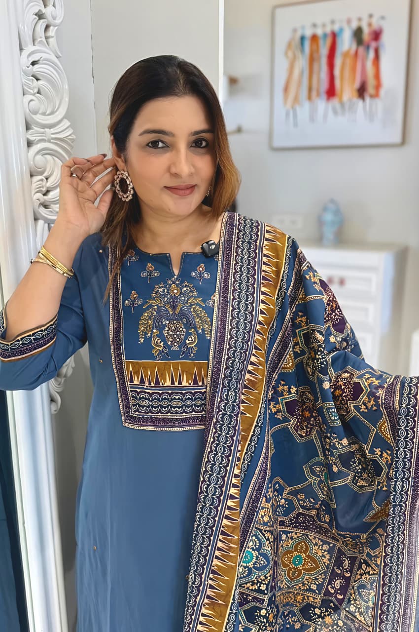 Classic Ethnic Printed Kurta Set with Dupatta for Daily & Festive Wear(RD30)