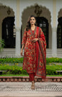 Stylish Olive Green Floral Kurta & Dupatta Set for Festive and Daily Wear(SWSK37)