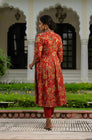 Stylish Olive Green Floral Kurta & Dupatta Set for Festive and Daily Wear(SWSK37)