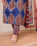 Traditional Printed Kurta Set for Women with Designer Dupatta(SWSK38)