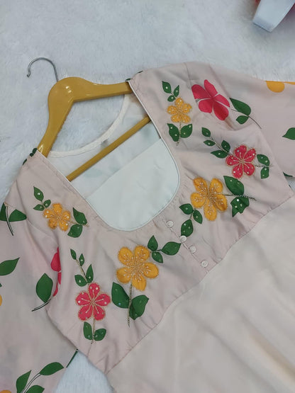 Ivory Blossom Grace Anarkali Suit ✨🌸(RRRD34)