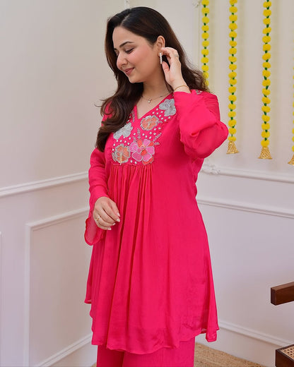 beautiful embroidery Fully Stitched Ready To Wear💃(SWSK55)