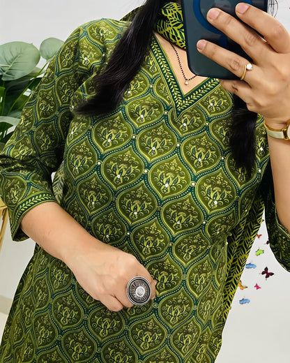 💃 Beautiful Floral Printed Cotton Kurti(SWSK54)