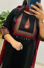 New straight kurta 3 pcs set with new style 👗(SWSK50)