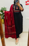 New straight kurta 3 pcs set with new style 👗(SWSK50)