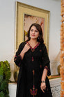 🌹🌹 fine Cotton fabric with beautiful embroidery on neck, sleeves, Kurti with embroidered plazo with both side pockets on pant (SWSK56)