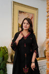 🌹🌹 fine Cotton fabric with beautiful embroidery on neck, sleeves, Kurti with embroidered plazo with both side pockets on pant (SWSK56)