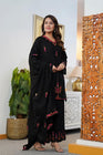 🌹🌹 fine Cotton fabric with beautiful embroidery on neck, sleeves, Kurti with embroidered plazo with both side pockets on pant (SWSK56)