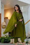 🌹🌹 fine Cotton fabric with beautiful embroidery on neck, sleeves, Kurti with plazo with one side pocket on pant(SWSK59)