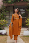 🌹🌹 fine Cotton fabric with beautiful embroidery on neck, sleeves, Kurti with plazo with one side pocket on pant(SWSK59)