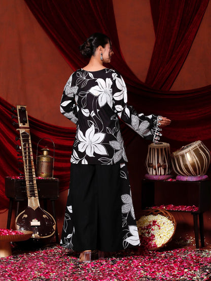 💕💕Adorn Yourself in Festive Elegance with this Stunning Maroon Floral Coord Set🌸🌸(RRRD37)