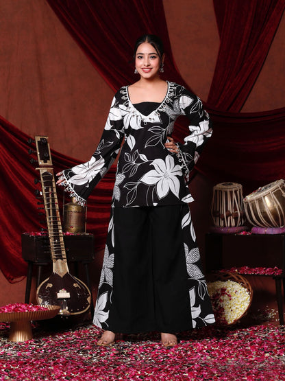 💕💕Adorn Yourself in Festive Elegance with this Stunning Maroon Floral Coord Set🌸🌸(RRRD37)