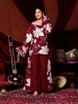 💕💕Adorn Yourself in Festive Elegance with this Stunning Maroon Floral Coord Set🌸🌸(RRRD37)