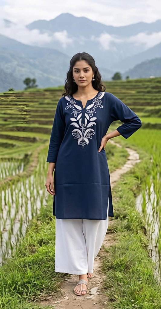 Step into effortless grace with our classic black cotton co-ord set.(SWSK63)