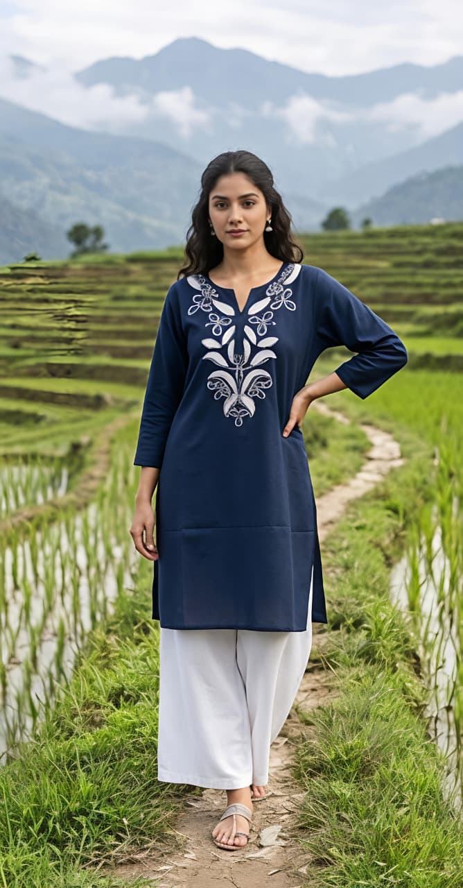 Step into effortless grace with our classic black cotton co-ord set.(SWSK63)