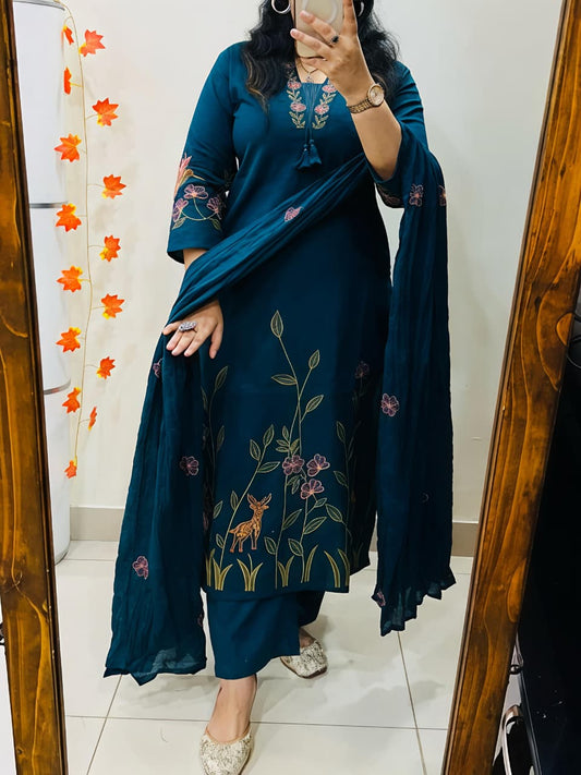 Kurti with pent with dupatta(RD45)
