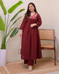 For a Festive gathering, you'll can opt for our  Mahroon Black simple  suit(SWSK62)