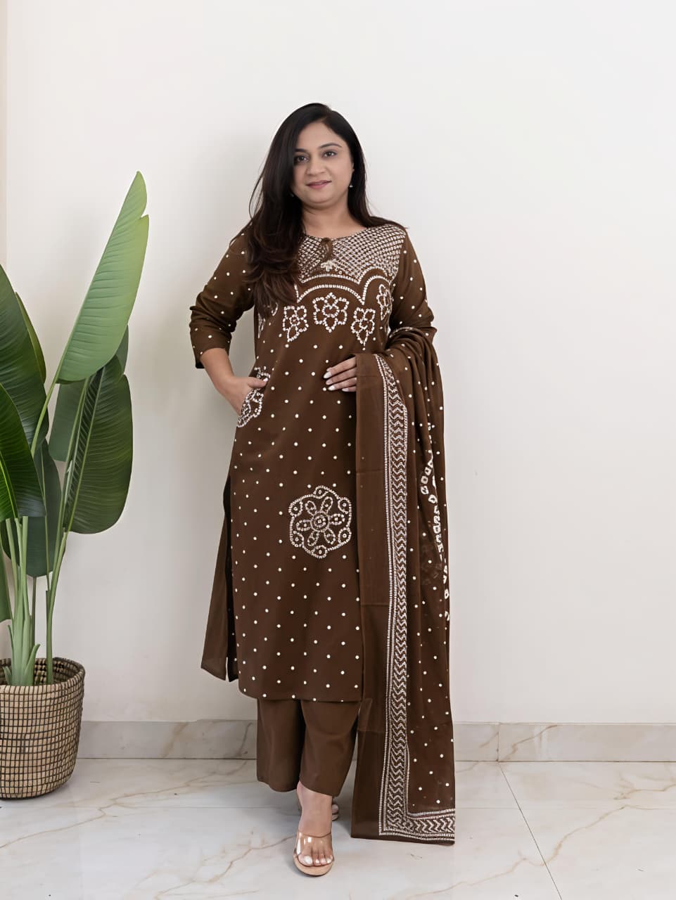 Kurta embroidery work  with Designer sleeves(RD47)