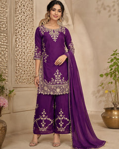 NEW HEAVY DESIGNER PLAZZO SET(RRRD46)