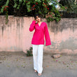 Elegant V-Neck Tunic & Palazzo Set  (CJ03)