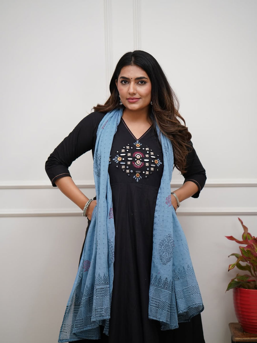 ✨ Dazzling Anarkalis with intricate mirror work (SWSK65)