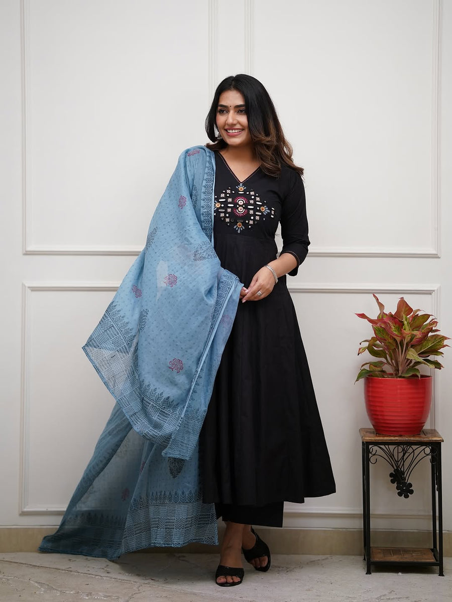 ✨ Dazzling Anarkalis with intricate mirror work (SWSK65)