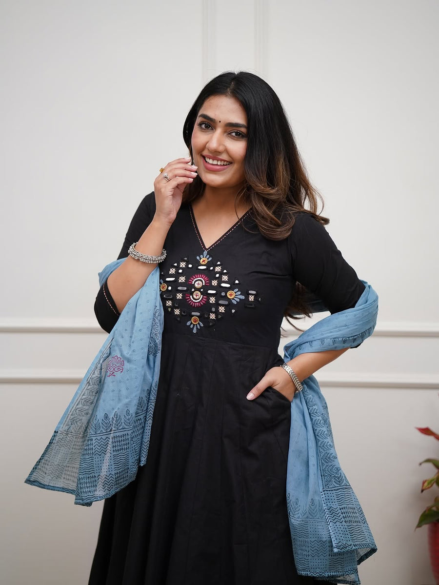 ✨ Dazzling Anarkalis with intricate mirror work (SWSK65)