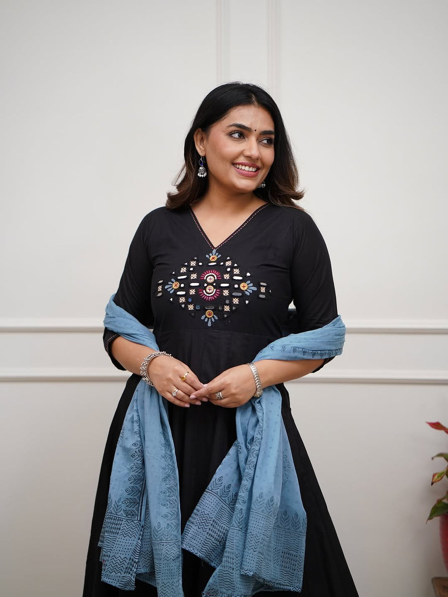 ✨ Dazzling Anarkalis with intricate mirror work (SWSK65)