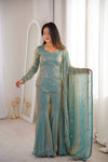 Royal Elegance Embellished Sharara Set (RRRD47)